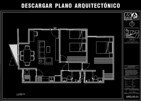 Descargar Plano Arquitectónico Departamento 401