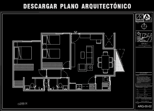 Descargar Plano Arquitectónico Departamento 302