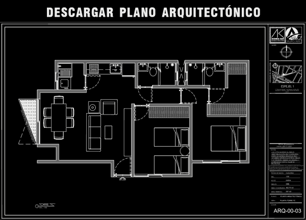 Descargar Plano Arquitectónico Departamento 403