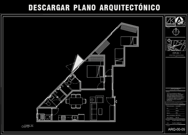 Descargar Plano Arquitectónico Departamento 405