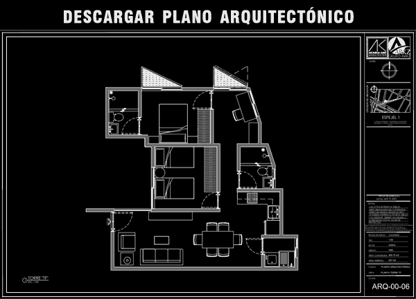 Descargar Plano Arquitectónico Departamento 206