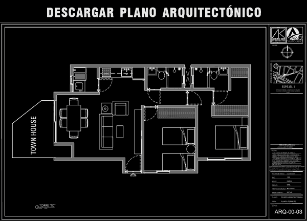 Descargar Plano Arquitectónico Departamento 103